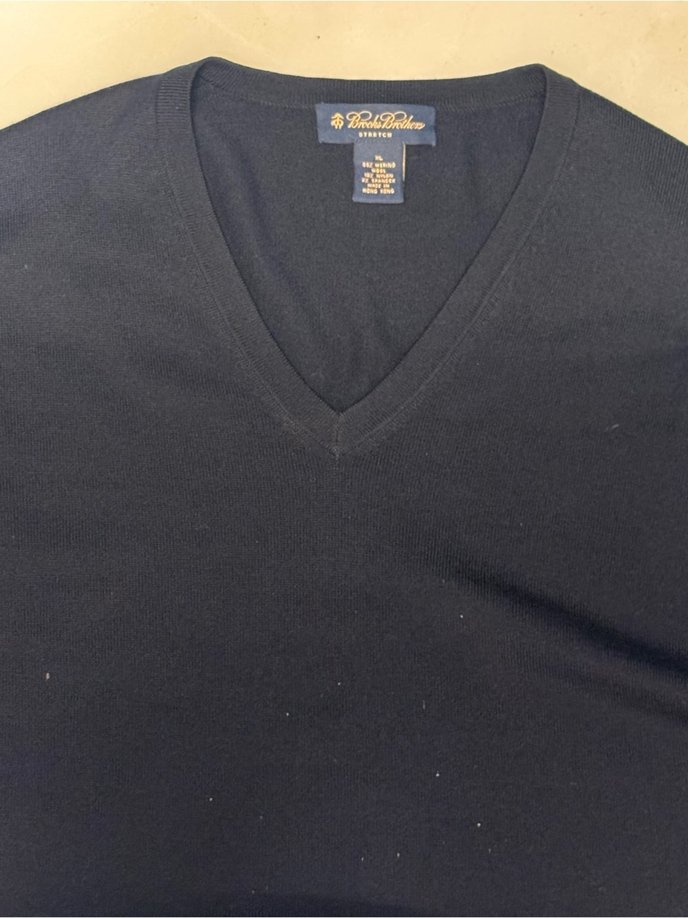 Brooks Brothers Men’s Dark Navy V-Neck Sweater